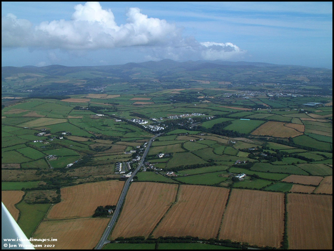 Aerial view near Mount Murray, Isle of Man 22/8/01